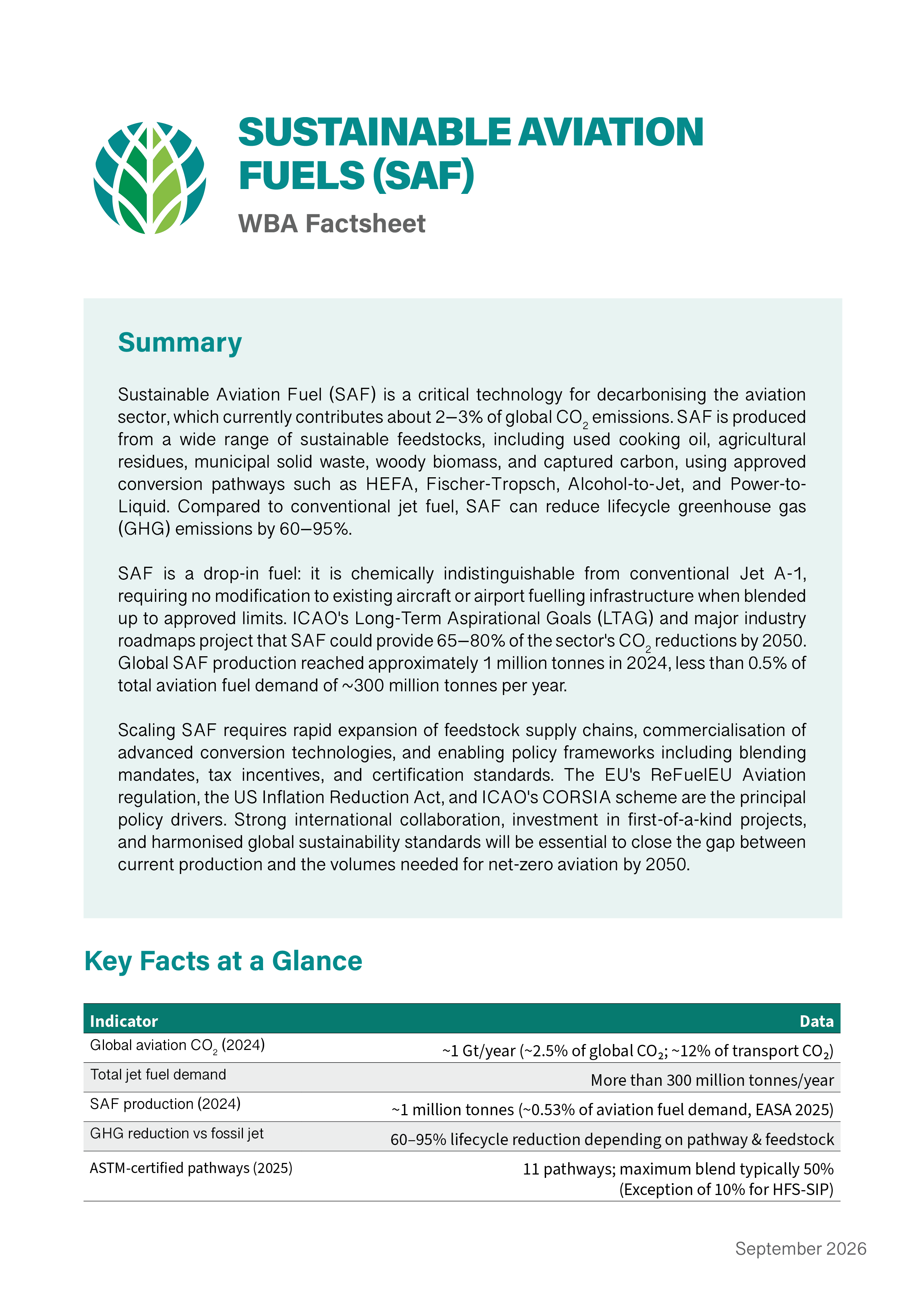 SAF Facsheet